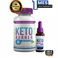 Keto Burner Pack x 1 ( Todo Incluido ) + Gotas Quemagrasa KB + Asesoria 8 veces x Semana + Recetario Fit + Mi Guia nutrional Personal