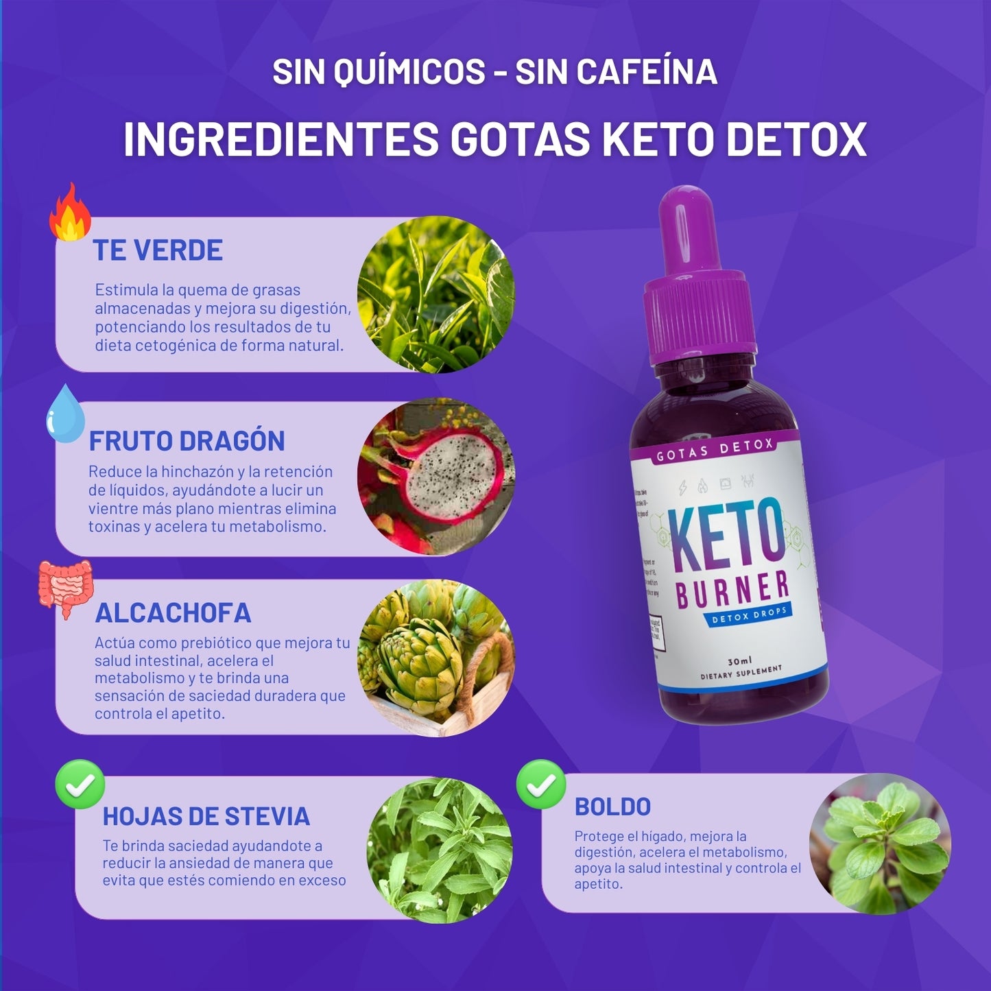 Keto Burner Pack x 2 ( Todo Incluido ) + Gotas Quemagrasa KB + Asesoria 8 veces x Semana + Recetario Fit + Mi Guia nutrional Personal